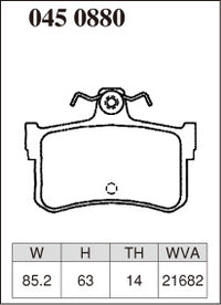 DIXCEL Rear Brake Pads - Rover MGF (RD18K) - 1.8 / 1.8 VVC Pad Shape