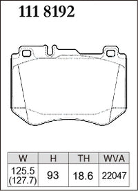 DIXCEL Front Brake Pads - Mercedes-Benz C-Class (W205/C205/A205/S205) / E-Class (W213) / GLC (X253) - AMG Performance Brake Pad Shape