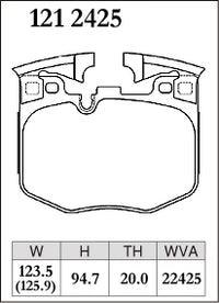 DIXCEL Front Brake Pads - BMW M340i (G20) / M240i (G42) / M440i (G22) / Toyota GR Supra (A90) Pad Shape