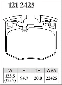 DIXCEL Front Brake Pads - BMW M340i (G20) / M240i (G42) / M440i (G22) / Toyota GR Supra (A90) Pad Shape