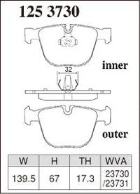 DIXCEL Rear Brake Pads – BMW M3 (E90/E92/E93) / M5 (E60) / M6 (E63/E64)