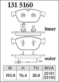 DIXCEL Front Brake Pads – Audi A8 / S8 (D4) / SQ5 (8R)