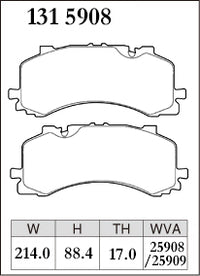 DIXCEL Front Brake Pads – Audi S6 (C8) S7 (C8) S8 (D5) SQ7 (4M) SQ8/RSQ8 (4MN)