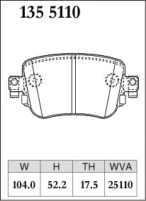 Pad shape technical drawing