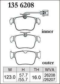 DIXCEL Rear Brake Pads – Audi RS3 (8Y)