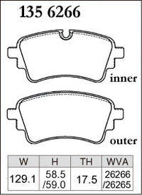 DIXCEL Rear Brake Pads – Audi SQ5 (FY) / SQ7 (4M) / VW Touareg (CR7/RC8)