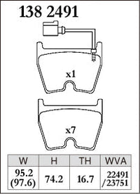 DIXCEL Front Brake Pads – Audi RS3 (8V) / Audi RS Q3 (8U) / Audi TT RS (8S)