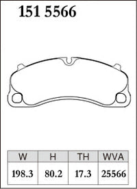 DIXCEL Front Brake Pads – Porsche 911 GT3 / RS (991/992) / 718 GT4 RS / Cayman / Boxster GTS (982)