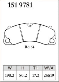 DIXCEL Front Brake Pads – Porsche 911 (991.2 / 992) Carrera / GTS / Turbo / Targa / 718 Cayman GTS 4.0