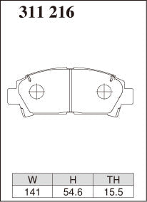 DIXCEL Front Brake Pads – Toyota Caldina (ST215W) / MR2 (SW20)