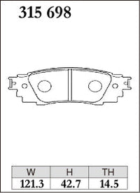 DIXCEL Rear Brake Pads – Lexus LBX Morizo RR (GZEA14)
