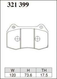 DIXCEL Front Brake Pads – Nissan Skyline GT-R (R32 / R33 / R34)