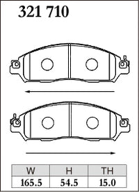 DIXCEL Front Brake Pads - Nissan LEAF (ZE1) / Serena (C27) Pad Shape