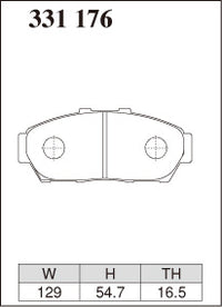DIXCEL Front Brake Pads - Honda Integra (DC2) GSi / VTi-R - Non-Type R Pad Shape