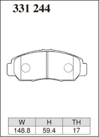 DIXCEL Front Brake Pads - Honda Accord (CL7/CL8) - Non-Euro R Pad Shape