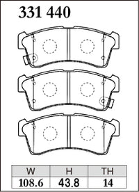 DIXCEL Front Brake Pads - Honda N-ONE e: (JG5) Pad Shape