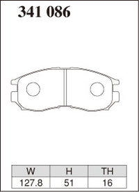 Dixcel Front Brake Pads - Mitsubishi Lancer (CB/CC/CE) / RVR / Proton Satria GTi / Wira / Persona / M21 Pad Shape