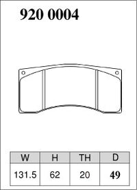 Dixcel Brake Pads - Alcon CAR49 / TA4+ / CRB343 / CRB332 / CAR23 - 20mm Pad Shape