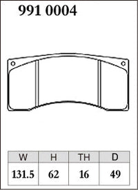 DIXCEL Brake Pads – Alcon CAR49 / TA4+, CRB343 / 332, CAR23 (16mm)